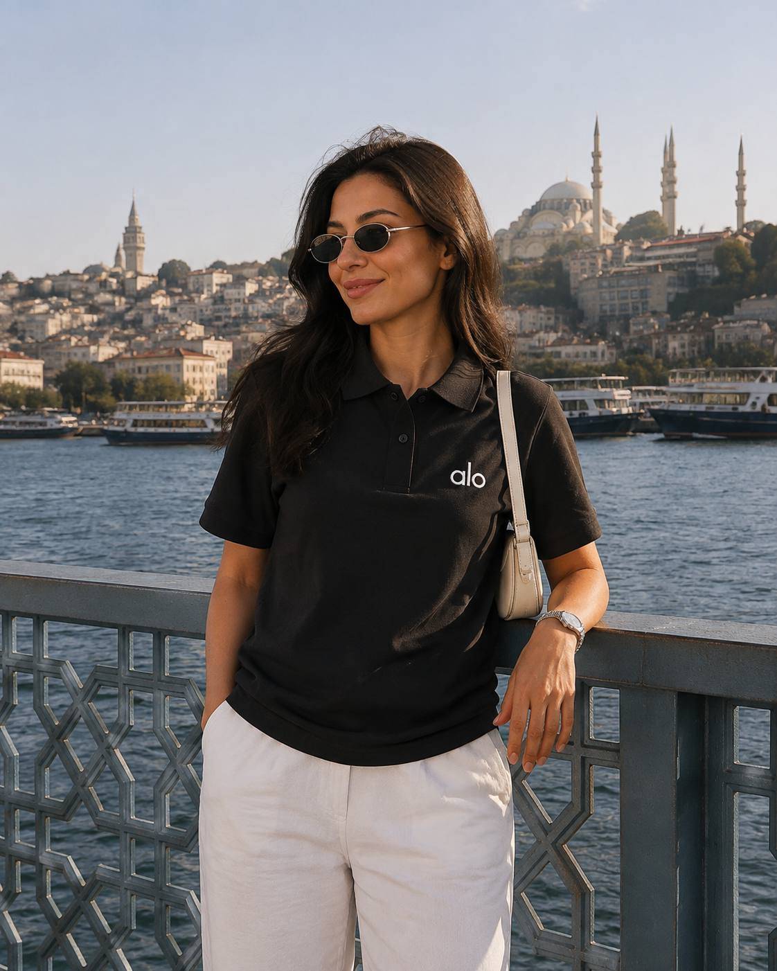 IMG_20260819_185138_172 پولوشرت زنانه برندALOتولید ترکیه{مشکی} - Image 1