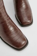 بوت ساق بلند زنانه برند BOOHOO قهوه ایی روشن - Image 3
