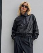 بامبر کراپ زنانه برند ZARA{مشکی} - Image 4