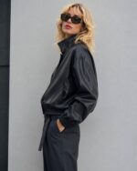 بامبر کراپ زنانه برند ZARA{مشکی} - Image 3