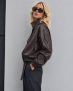 بامبر کراپ زنانه برند ZARA{قهوه ایی} - Image 4